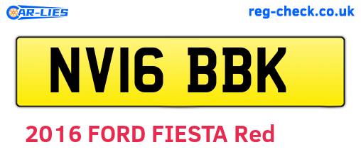 NV16BBK are the vehicle registration plates.