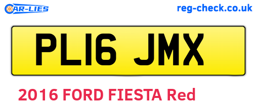 PL16JMX are the vehicle registration plates.