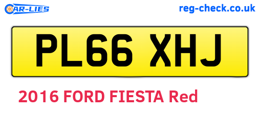 PL66XHJ are the vehicle registration plates.