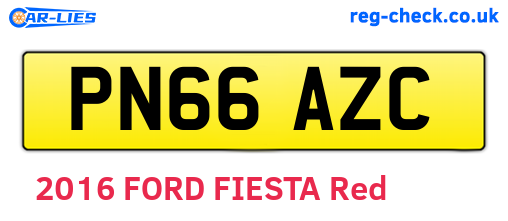 PN66AZC are the vehicle registration plates.