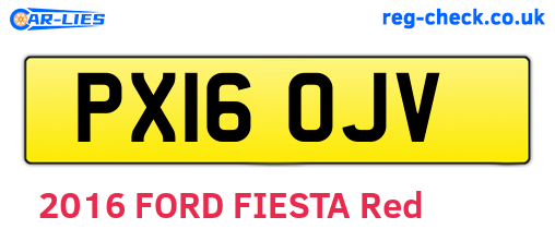 PX16OJV are the vehicle registration plates.