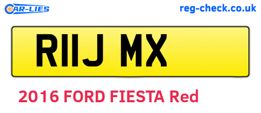 R11JMX are the vehicle registration plates.