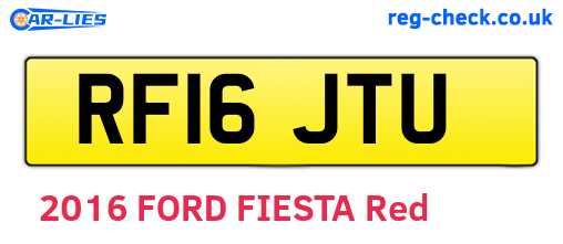 RF16JTU are the vehicle registration plates.