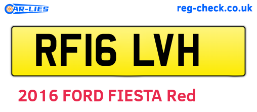 RF16LVH are the vehicle registration plates.