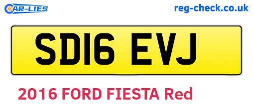 SD16EVJ are the vehicle registration plates.