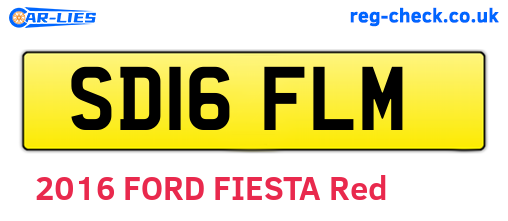 SD16FLM are the vehicle registration plates.