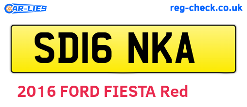 SD16NKA are the vehicle registration plates.