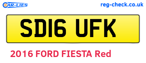 SD16UFK are the vehicle registration plates.
