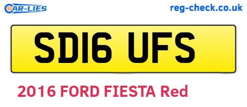 SD16UFS are the vehicle registration plates.