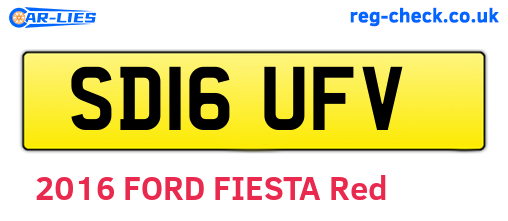SD16UFV are the vehicle registration plates.