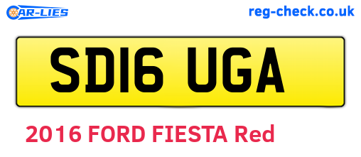 SD16UGA are the vehicle registration plates.