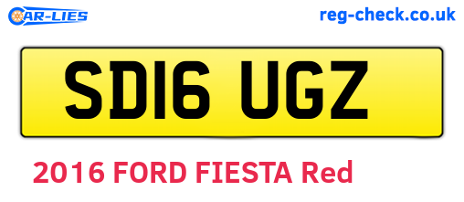 SD16UGZ are the vehicle registration plates.