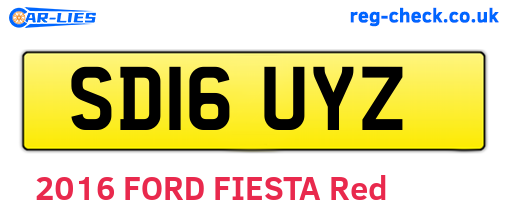 SD16UYZ are the vehicle registration plates.