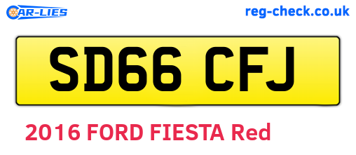 SD66CFJ are the vehicle registration plates.