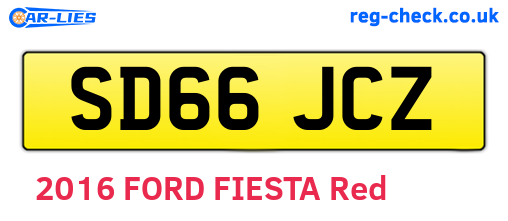 SD66JCZ are the vehicle registration plates.