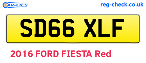 SD66XLF are the vehicle registration plates.