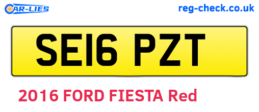 SE16PZT are the vehicle registration plates.