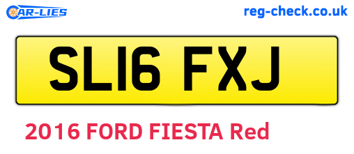 SL16FXJ are the vehicle registration plates.