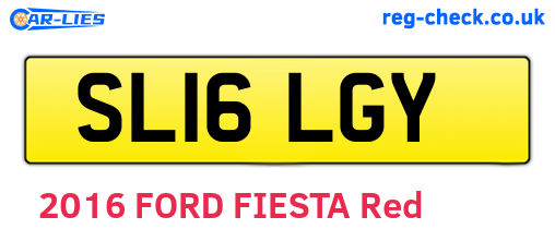 SL16LGY are the vehicle registration plates.