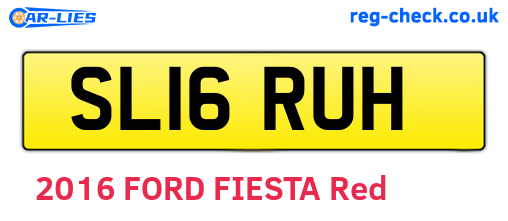 SL16RUH are the vehicle registration plates.