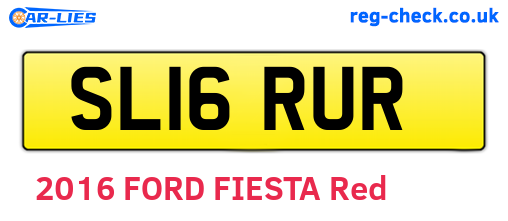 SL16RUR are the vehicle registration plates.