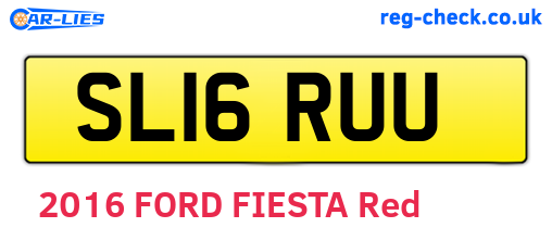 SL16RUU are the vehicle registration plates.