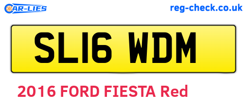 SL16WDM are the vehicle registration plates.
