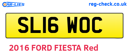 SL16WOC are the vehicle registration plates.
