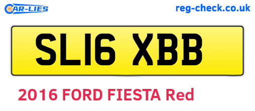 SL16XBB are the vehicle registration plates.