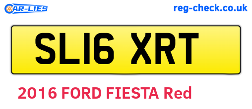 SL16XRT are the vehicle registration plates.