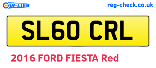 SL60CRL are the vehicle registration plates.
