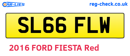 SL66FLW are the vehicle registration plates.
