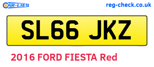 SL66JKZ are the vehicle registration plates.