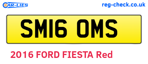 SM16OMS are the vehicle registration plates.