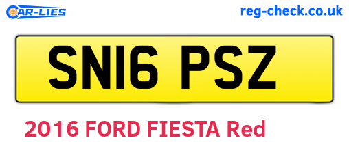 SN16PSZ are the vehicle registration plates.