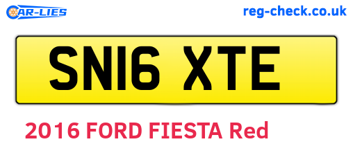 SN16XTE are the vehicle registration plates.