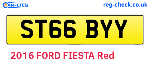 ST66BYY are the vehicle registration plates.
