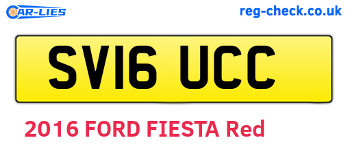 SV16UCC are the vehicle registration plates.
