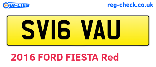 SV16VAU are the vehicle registration plates.
