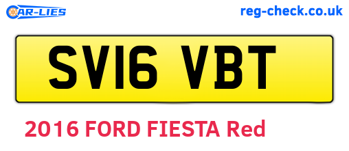 SV16VBT are the vehicle registration plates.