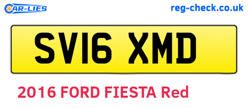 SV16XMD are the vehicle registration plates.