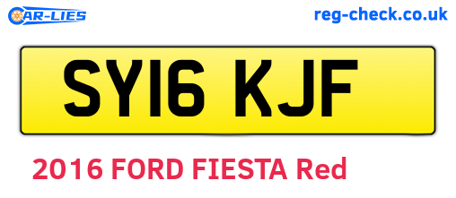 SY16KJF are the vehicle registration plates.