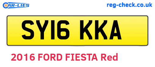 SY16KKA are the vehicle registration plates.