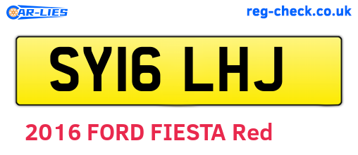 SY16LHJ are the vehicle registration plates.