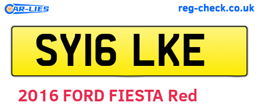 SY16LKE are the vehicle registration plates.