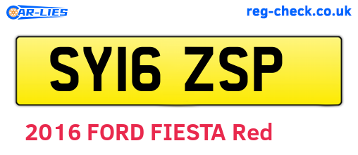 SY16ZSP are the vehicle registration plates.