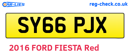 SY66PJX are the vehicle registration plates.