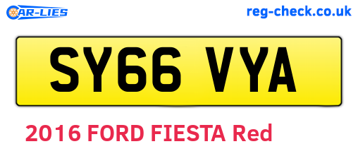 SY66VYA are the vehicle registration plates.