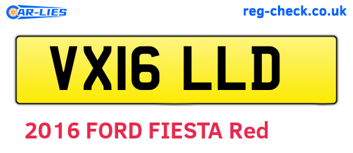 VX16LLD are the vehicle registration plates.