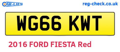 WG66KWT are the vehicle registration plates.